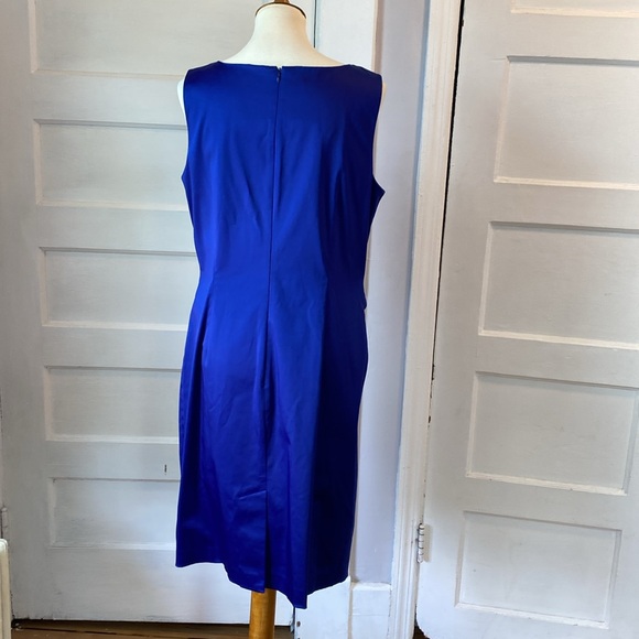 NWT Talbots Royal Blue Sleeveless Dress, Size 14 - Picture 4 of 12